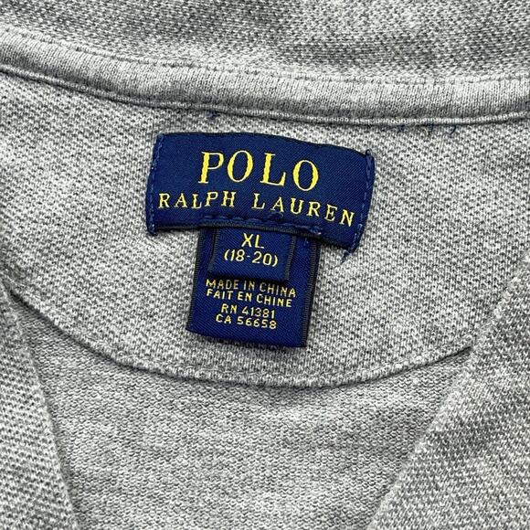 Polo Ralph Lauren Sweater Boys XL 18-20 Cardigan Gray Button Up Pockets Jersey - Picture 6 of 11